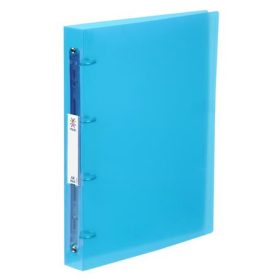   Gyűrűs könyv, 4 gyűrű, 40 mm, A4, maxi, PP, cserélhető címke, VIQUEL "Propyglass", kék