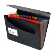   Harmonikamappa, PP, 12 rekeszes, VIQUEL "Rainbow Class", fekete