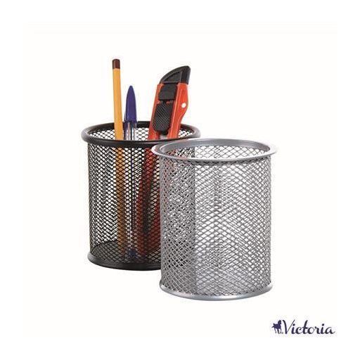 Írószertartó, fémhálós, VICTORIA OFFICE, fekete