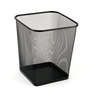   Papírkosár, fémhálós, szögletes, VICTORIA OFFICE, fekete