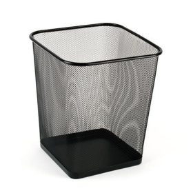   Papírkosár, fémhálós, szögletes, VICTORIA OFFICE, fekete