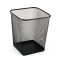 Papírkosár, fémhálós, szögletes, VICTORIA OFFICE, fekete