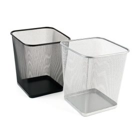   Papírkosár, fémhálós, szögletes, VICTORIA OFFICE, fekete