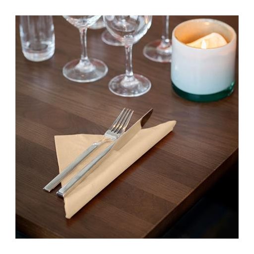 Szalvéta, 1/4 hajtogatott, 2 rétegű, 33x33 cm, Advanced, TORK "Lunch", homokszín