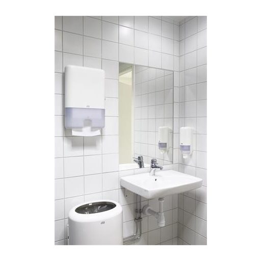 Kéztörlő adagoló, Interfold hajtogatás, H2 rendszer, Elevation, TORK "Xpress Multifold", fehér