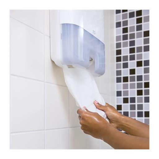 Kéztörlő adagoló, Interfold hajtogatás, H2 rendszer, Elevation, TORK "Xpress Multifold Mini", fehér