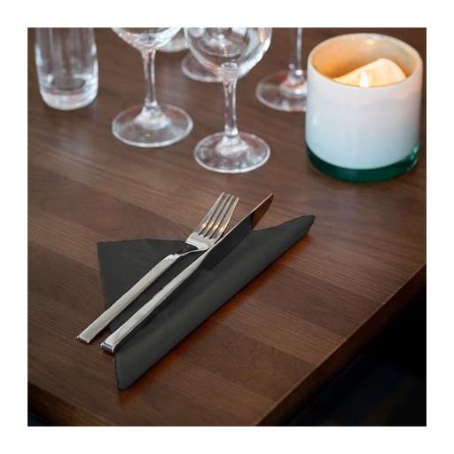 Szalvéta, 1/4 hajtogatott, 2 rétegű, 33x33 cm, Advanced, TORK "Lunch", fekete