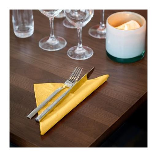 Szalvéta, 1/4 hajtogatott, 3 rétegű, 32,5x32,8 cm, Advanced, TORK "Soft Lunch", sárga
