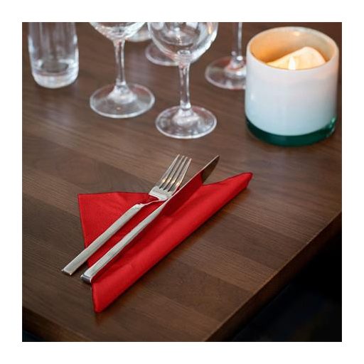 Szalvéta, 1/4 hajtogatott, 3 rétegű, 32,5x32,8 cm, Advanced, TORK "Soft Lunch", vörös