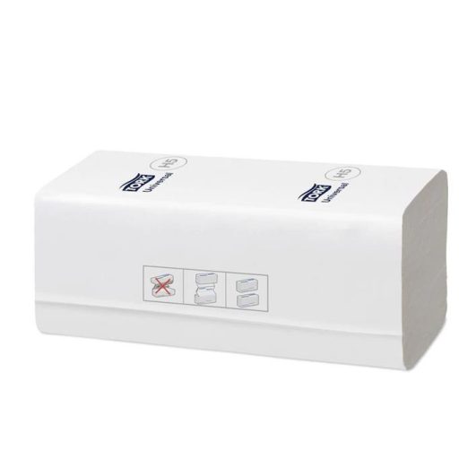 Kéztörlő, hajtogatott, H5 rendszer, 1 rétegű, Universal, TORK "PeakServe", fehér