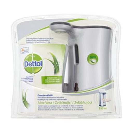 Folyékony szappan adagoló, szenzoros, Aloe Vera és E vitamin utántöltővel, DETTOL