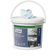   Tisztítókendő, szöszszegény, 1 rétegű, 200 db, hordozható vödörben, W10 rendszer,TORK, türkizkék
