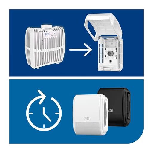 Légfrissítő adagoló, folyamatos adagolású, A3 rendszer, TORK, fekete