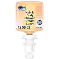   Krémtusfürdő és sampon, 0,525 l, S5 rendszer, Premium, TORK "Mini Luxus", borostyán