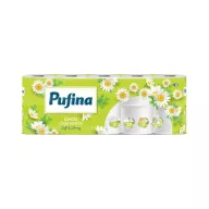  Toalettpapír, 3 rétegű, kistekercses, 10 tekercs, PUFINA "Chamomile", kamilla illattal