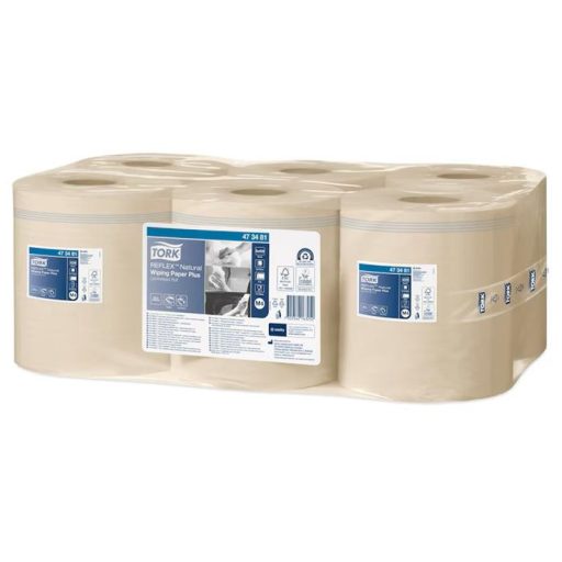 Törlőpapír, tekercses, 19,8 cm átmérő, M4 rendszer, 2 rétegű, Advanced, TORK "Reflex", natúr