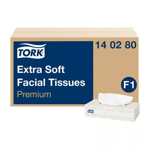 Kozmetikai kendő, 2 rétegű, F1 rendszer, TORK "Extra Soft", fehér