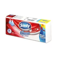   Papír zsebkendő, 3 rétegű, 100 db, "Sindy", classic
