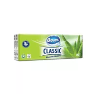   Papír zsebkendő, 3 rétegű, 10x10 db, OOOPS "Classic", aloe vera