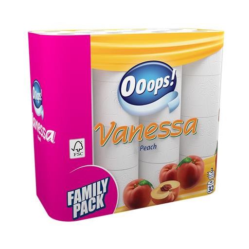 Toalettpapír, 3 rétegű, kistekercses, 32 tekercs, OOOPS "Everyday"