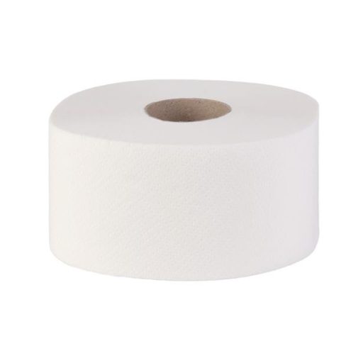 Toalettpapír, 2 rétegű, 19 cm átmérő, VICTORIA HYGIENE, "Fine Mini Jumbo", fehér