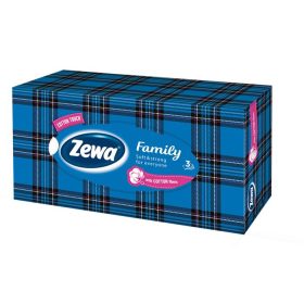   Kozmetikai kendő, 3 rétegű, 90 db, ZEWA "Family" illatmentes