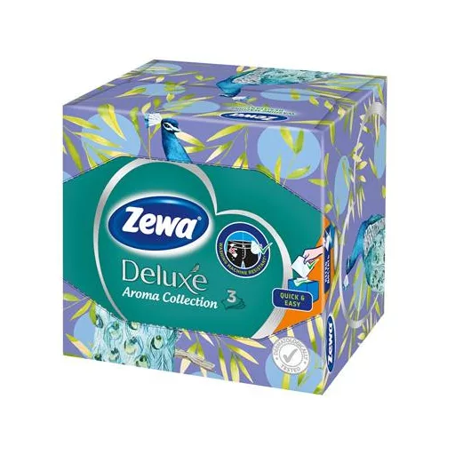 Papír zsebkendő, 3 rétegű, 60 db, ZEWA "Aroma Collection"