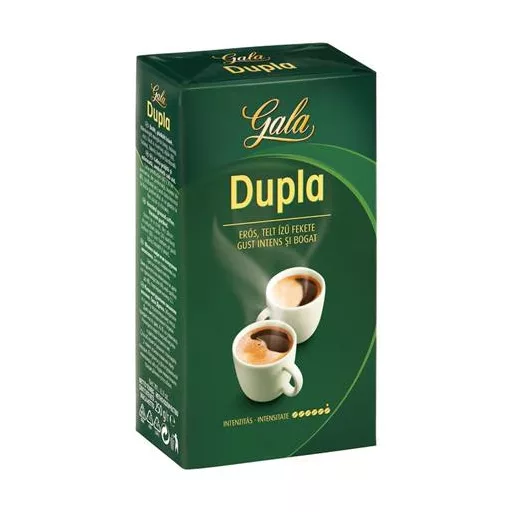 Kávé, pörkölt, őrölt, 250 g, GALA "Dupla"