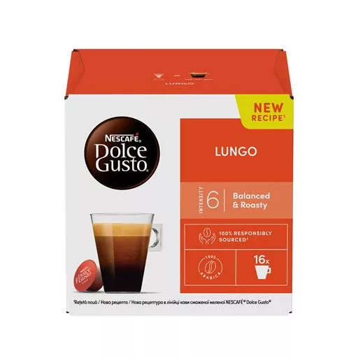 Kávékapszula, 16 db,  NESCAFÉ DOLCE GUSTO "Caffé Lungo"