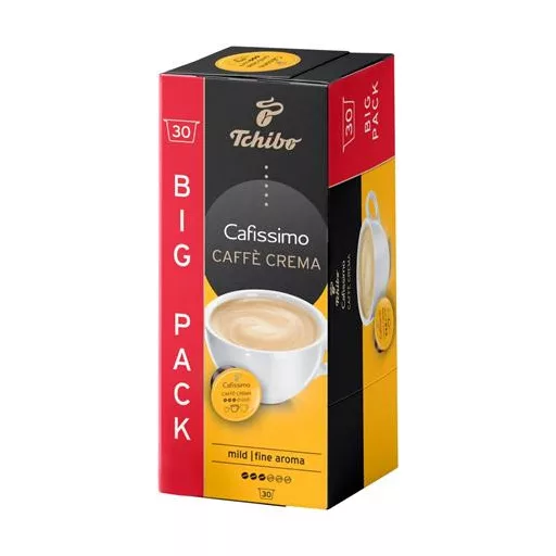 Kávékapszula, 30 db, TCHIBO "Cafissimo Caffé Crema Fine"