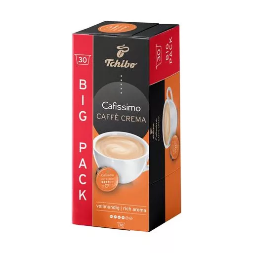Kávékapszula, 30 db, TCHIBO "Cafissimo Caffé Crema Rich"