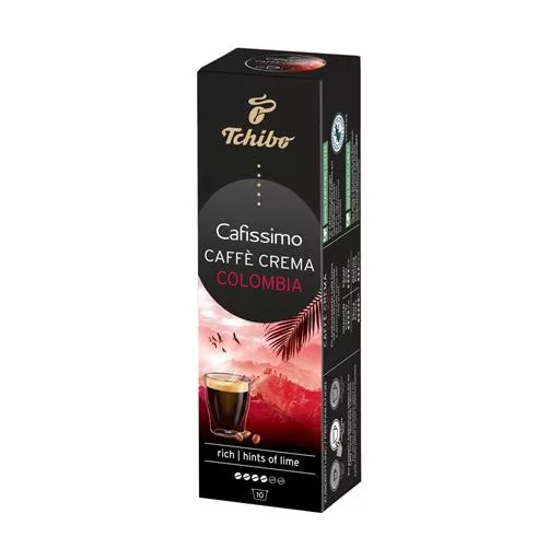 Kávékapszula, 10 db, TCHIBO "Cafissimo Caffé Crema Colombia"