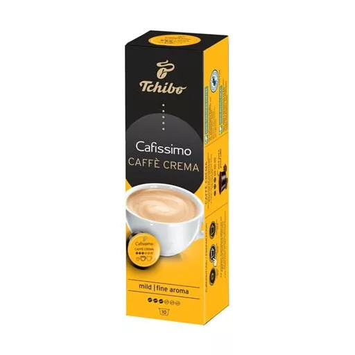 Kávékapszula, 10 db, TCHIBO "Cafissimo Café Crema Fine"