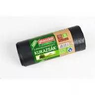   Szemeteszsák, újrahasznosított, erős, 135 l, 10 db,70x110 cm, 30 µ, MAZZINI, fekete