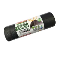   Szemeteszsák, újrahasznosított húzófüles, 130 l, 10 db, 75x100 cm, 32 µ, MAZZINI, fekete