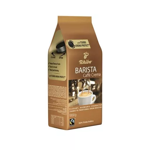 Kávé, pörkölt, szemes, 1000 g, TCHIBO "Barista Caffé Crema"