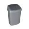 Billenős szemetes, 25 l, CURVER "Swing top", ezüst/grafit