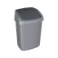 Billenős szemetes, 25 l, CURVER "Swing top", ezüst/grafit