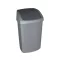 Billenős szemetes, 50 l, CURVER "Swing top", ezüst/grafit