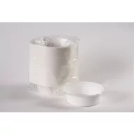   Műanyag gulyás tányér, tetőzhető, 750 ml, 50 db, fehér