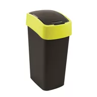   Billenős szemetes, 45 liter, CURVER "Pacific flip bin", fekete/sárga