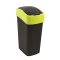 Billenős szemetes, 45 liter, CURVER "Pacific flip bin", fekete/sárga