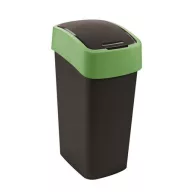   Billenős szemetes, 45 liter, CURVER "Pacific flip bin", fekete/zöld