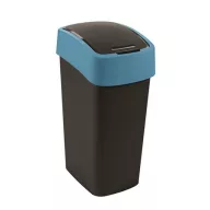   Billenős szemetes, 45 liter, CURVER "Pacific flip bin", fekete/kék