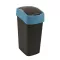 Billenős szemetes, 45 liter, CURVER "Pacific flip bin", fekete/kék