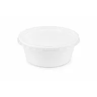   Műanyag gulyás tányér, tetőzhető, 500 ml, 50 db, fehér