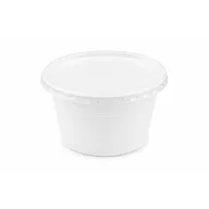   Műanyag gulyás tányér, tetőzhető, 750 ml, 50 db, fehér