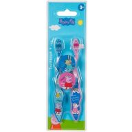   Fogkefe, gyerekeknek, puha, 2 db, kupakkal, 3+, "Peppa Pig"