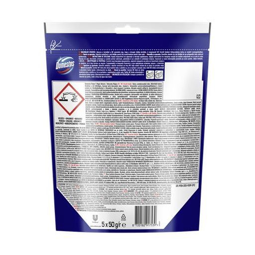 WC frissítő blokk, 6 db-os, DOMESTOS "Power 5", óceán és lime