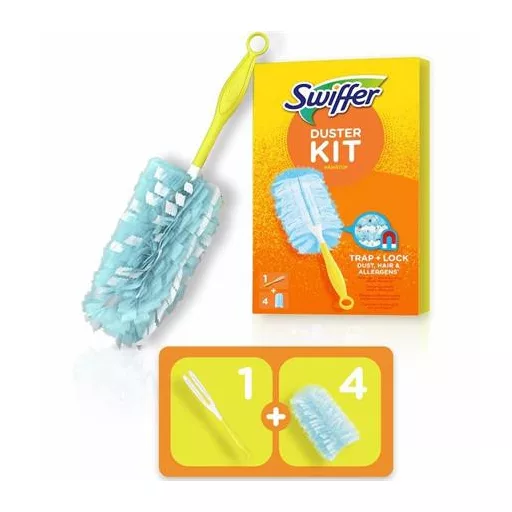 Portörlő készlet, 1 nyél + 4 db utántöltő fej, SWIFFER "Duster"